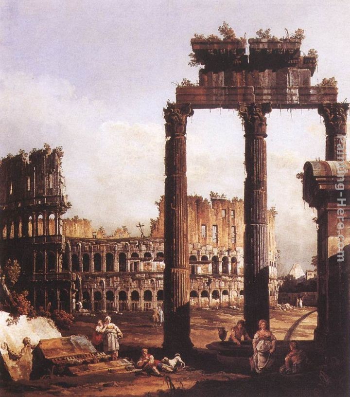 Bernardo Bellotto Capriccio with the Colosseum